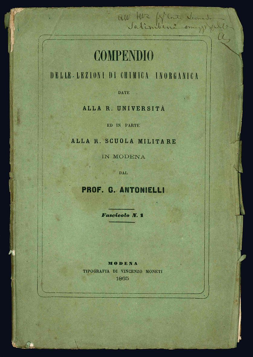 Compendio delle lezioni di chimica inorganica date nella R. Università …