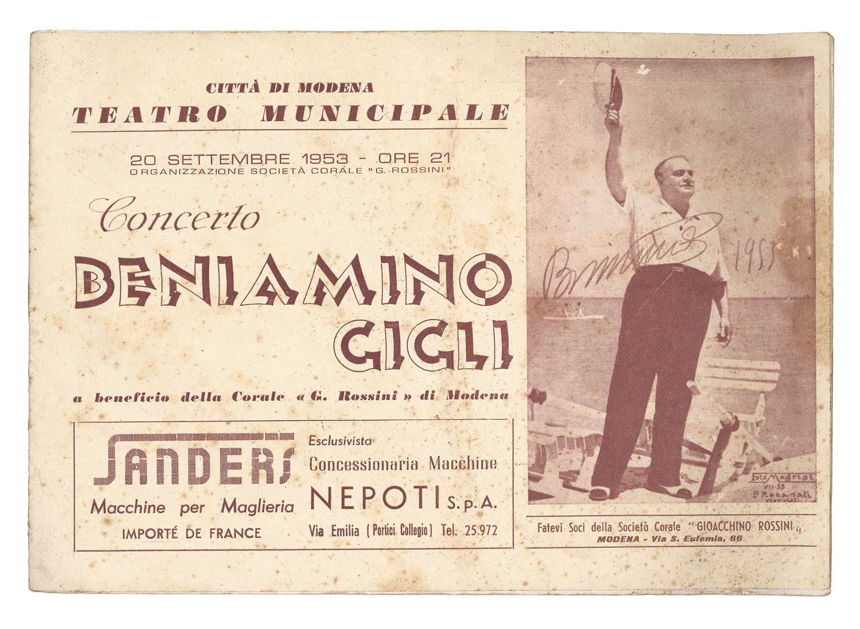 Concerto Beniamino Gigli.