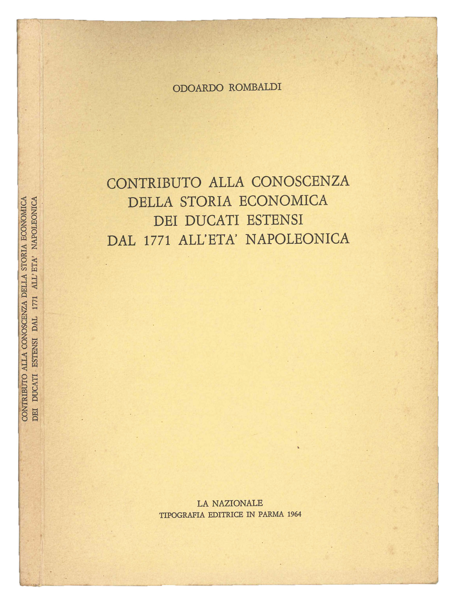Contributo alla conoscenza della storia economica dei Ducati Estensi dal …