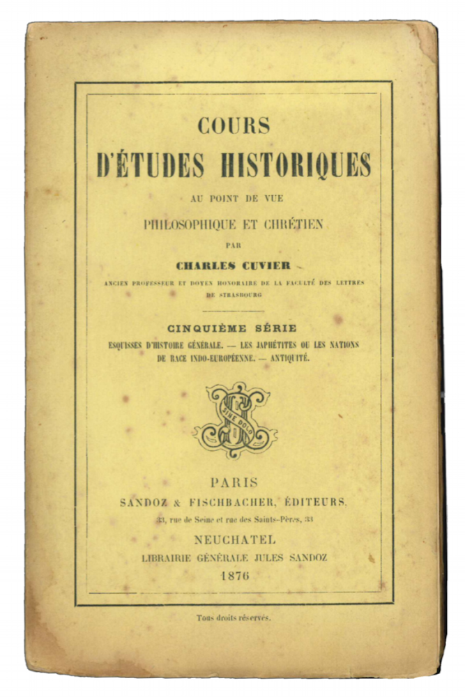 Cours d'etudes historiques au point de vue philosophique et chrétien. …