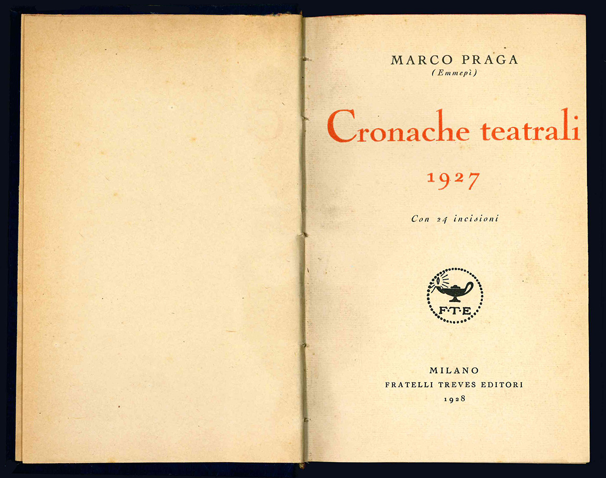 Cronache teatrali 1927. Con 24 incisioni.