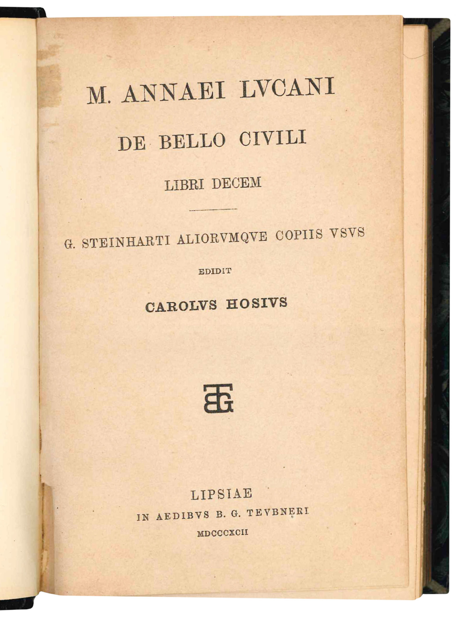 De bello civili libri decem. G. Steinharti aliorumque copiis usus …