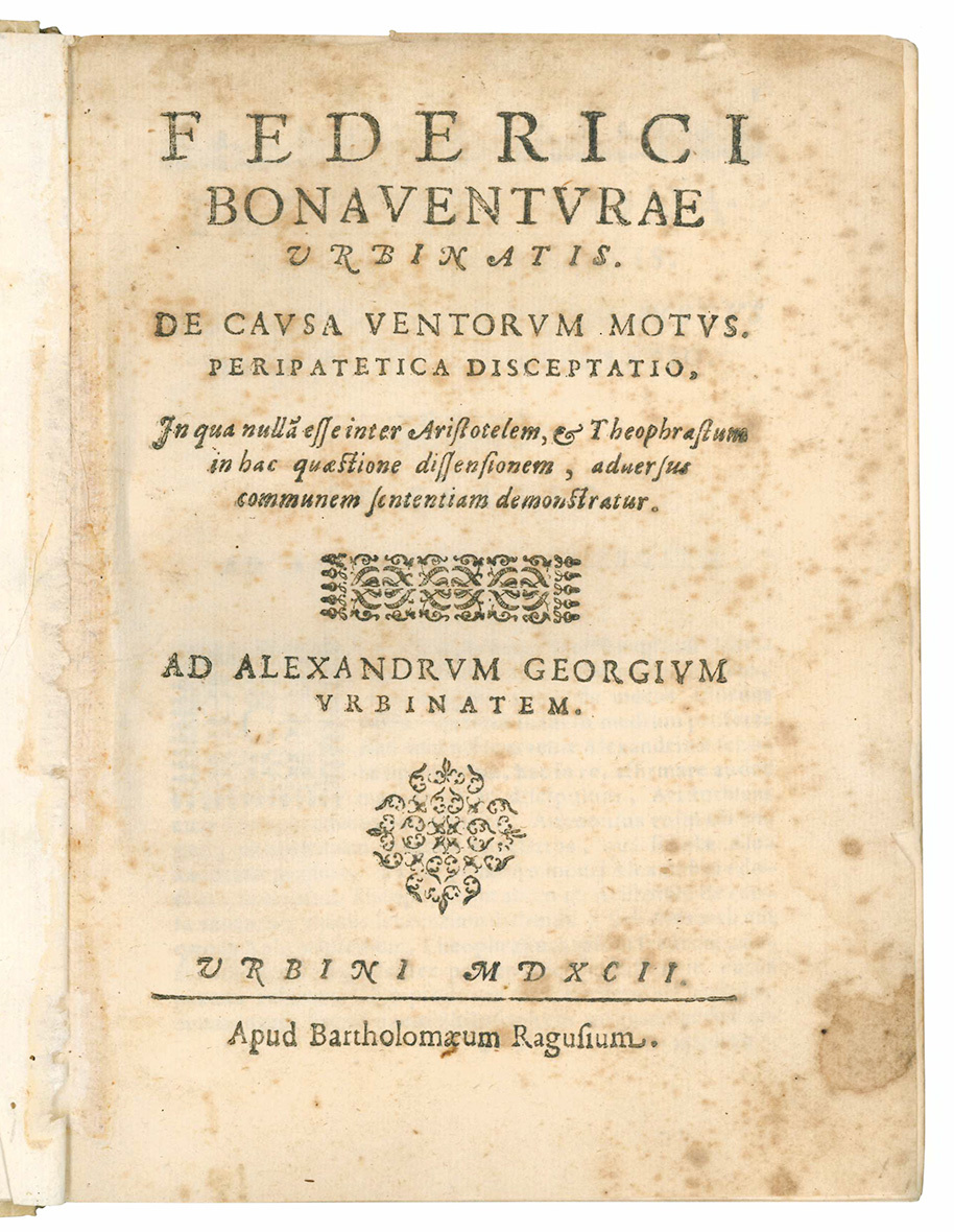 De causa ventorum motus. Peripatetica disceptatio, in qua nulla esse …