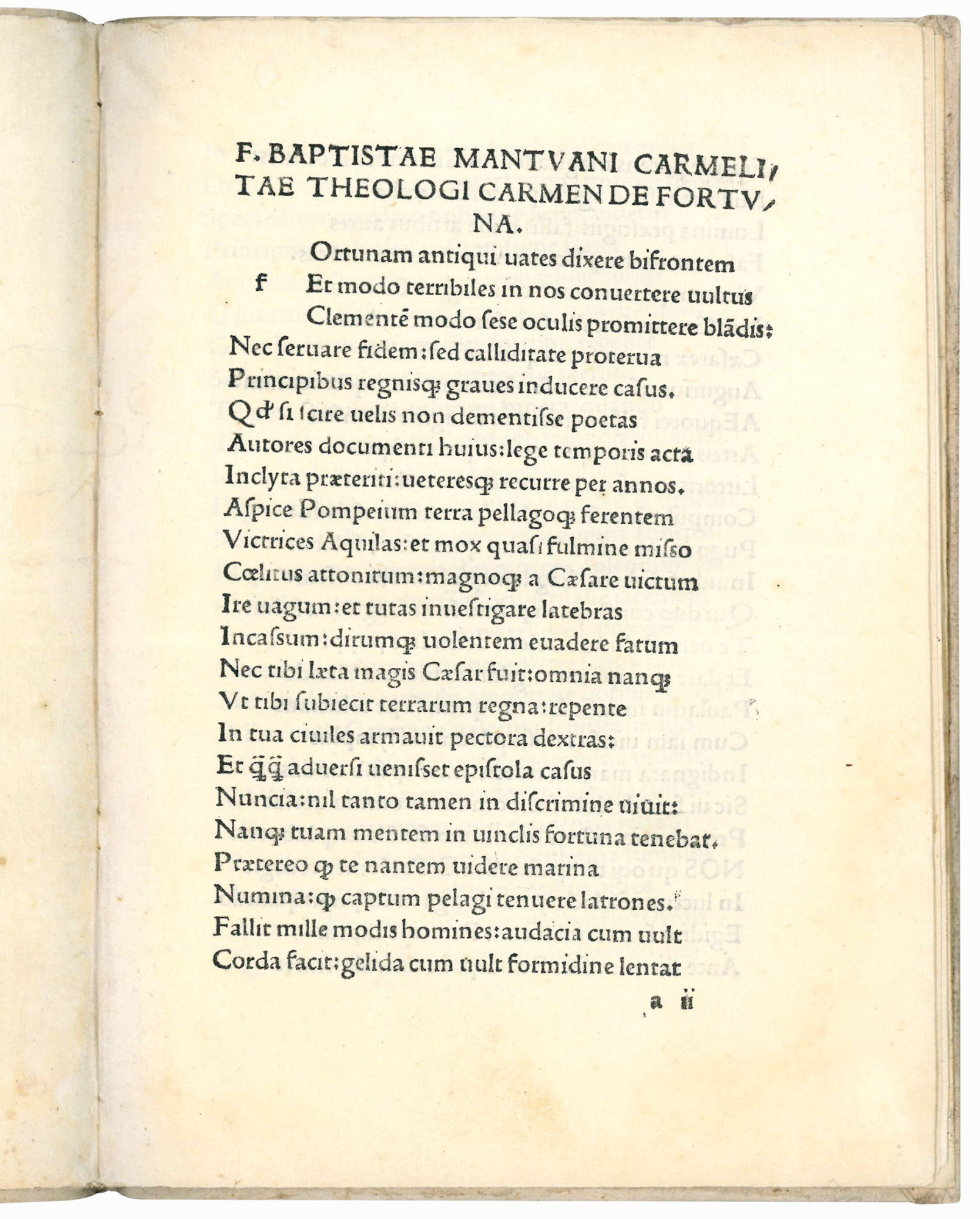 De fortuna. F. Mar. Mantuae