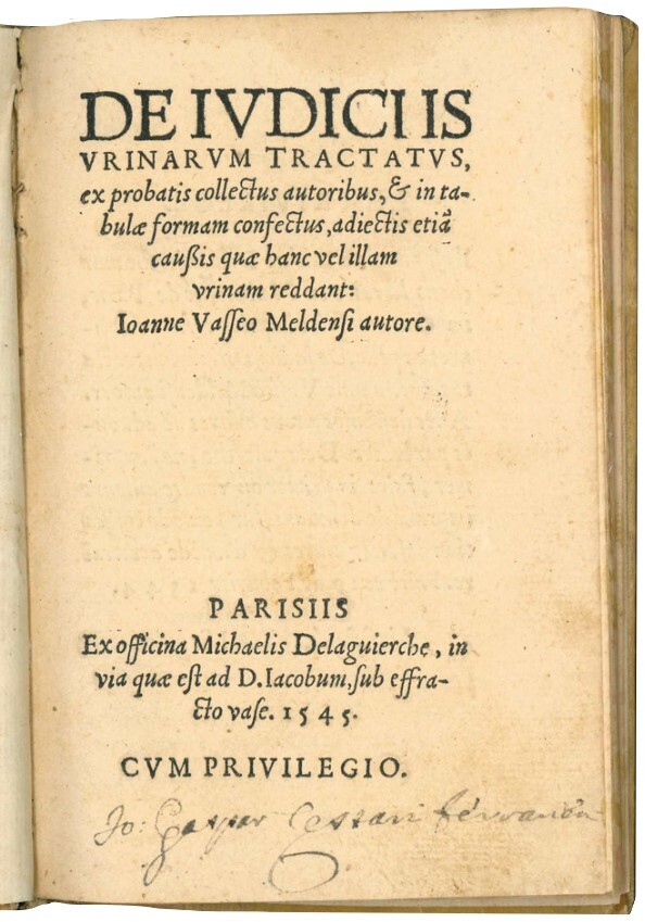 De iudiciis urinarum tractatus, ex probatis collectus autoribus, &amp; in …