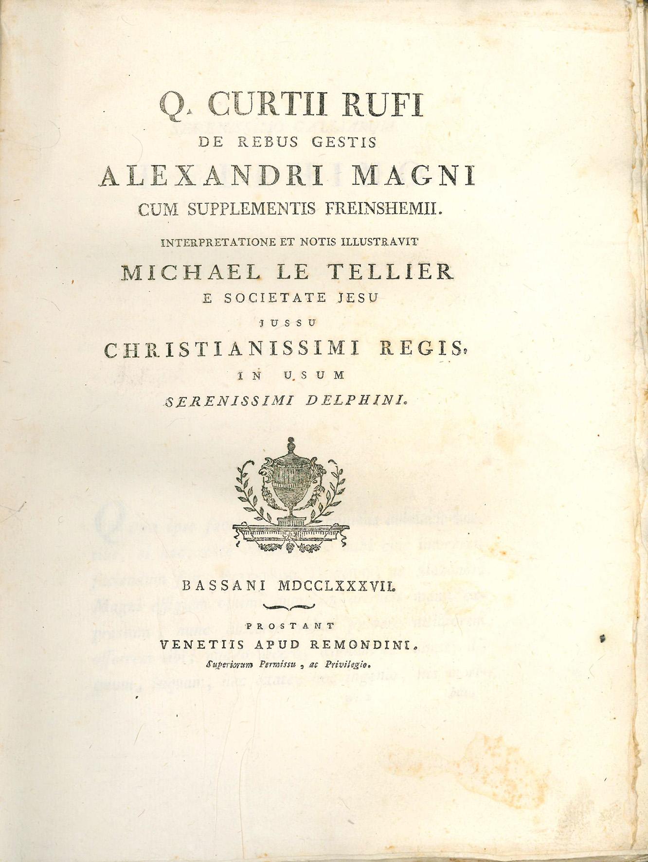 De rebus gestis Alexandri Magni cum supplementis Freinshemii. Interpretatione et …