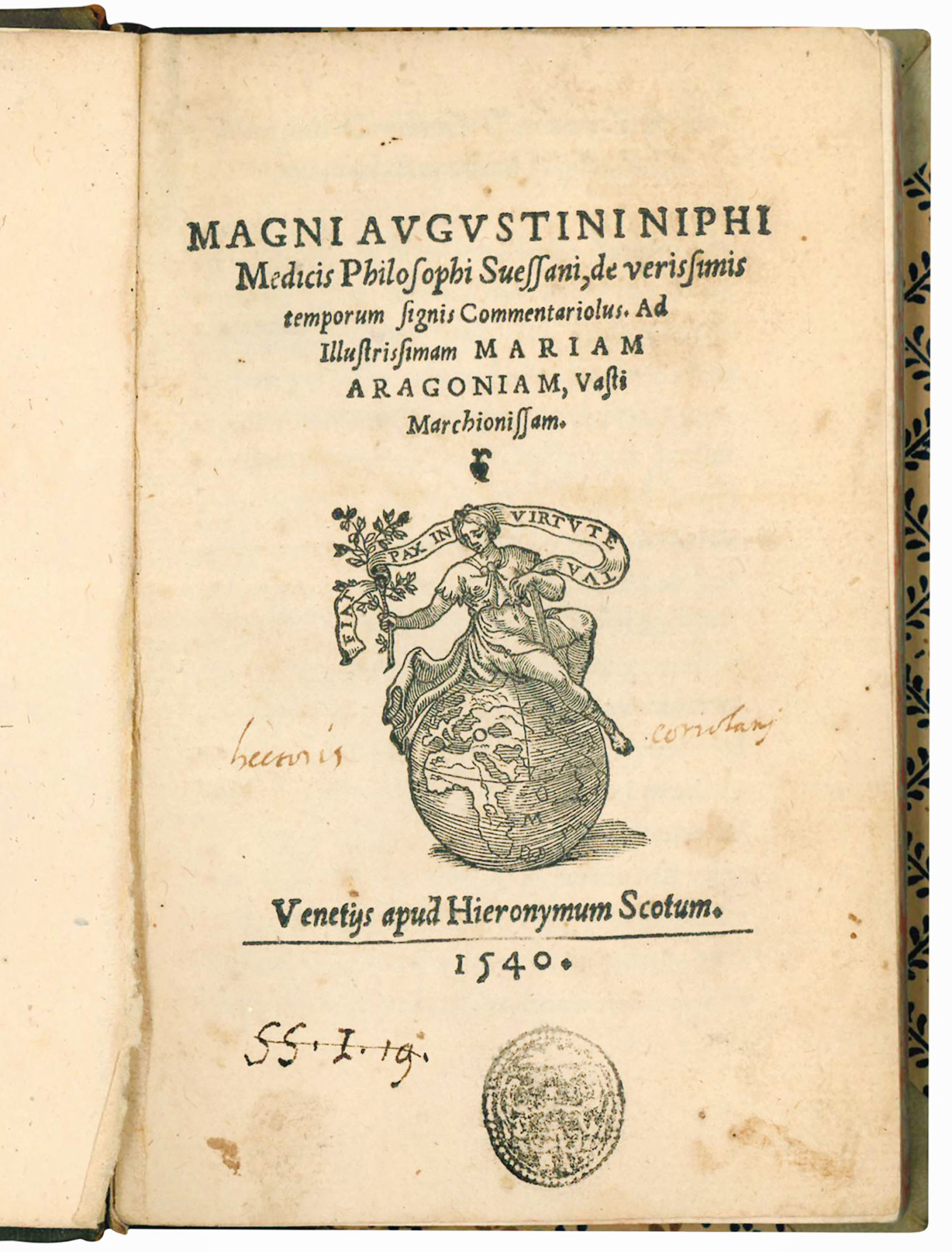 De verissimis temporum signis Commentariolus. Ad Ill.ssimam Mariam Aragoniam, Vasti …