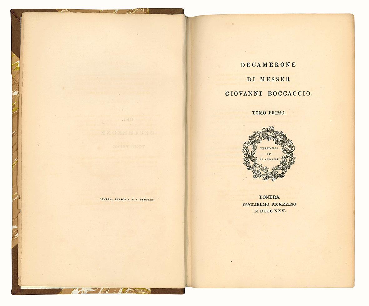 Decamerone di messer Giovanni Boccaccio. Tomo primo (-terzo).