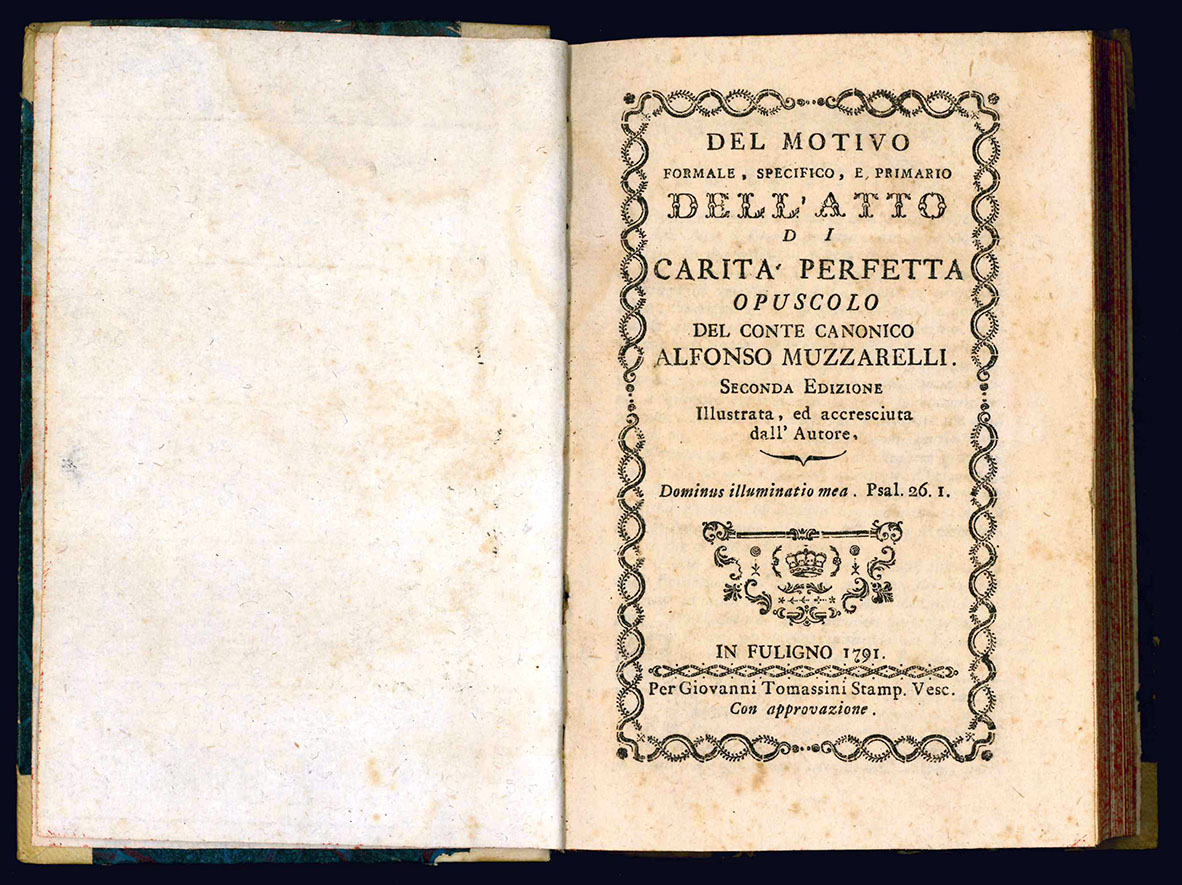 Del motivo formale, specifico e primario dell'atto di carità perfetta. …