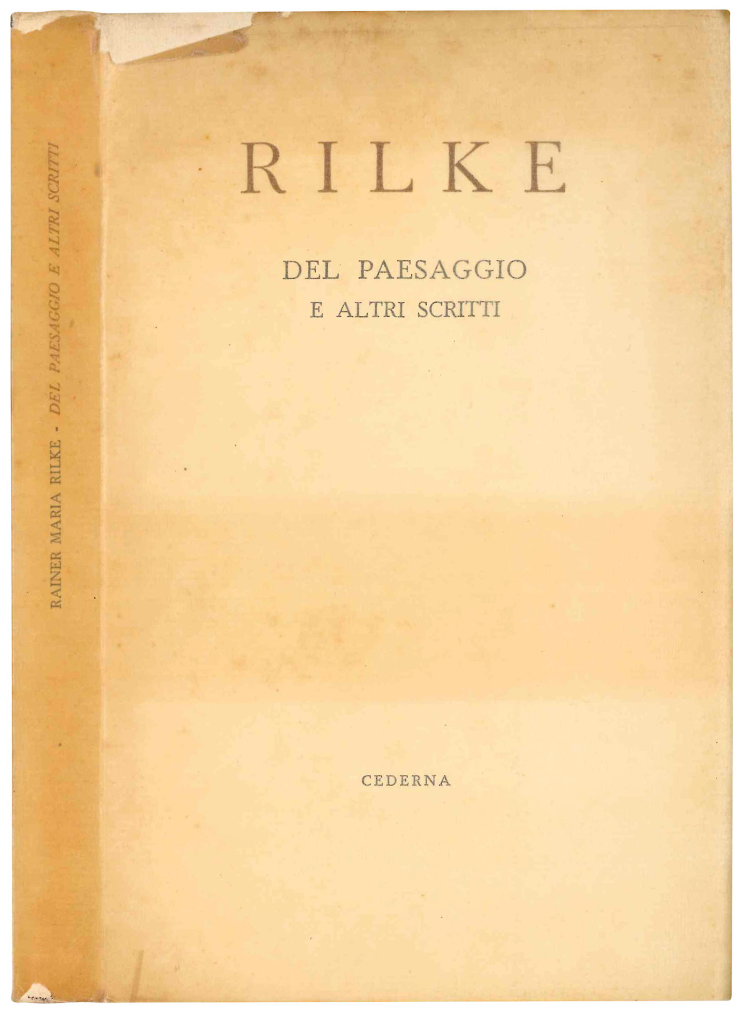 Del paesaggio e altri scritti.