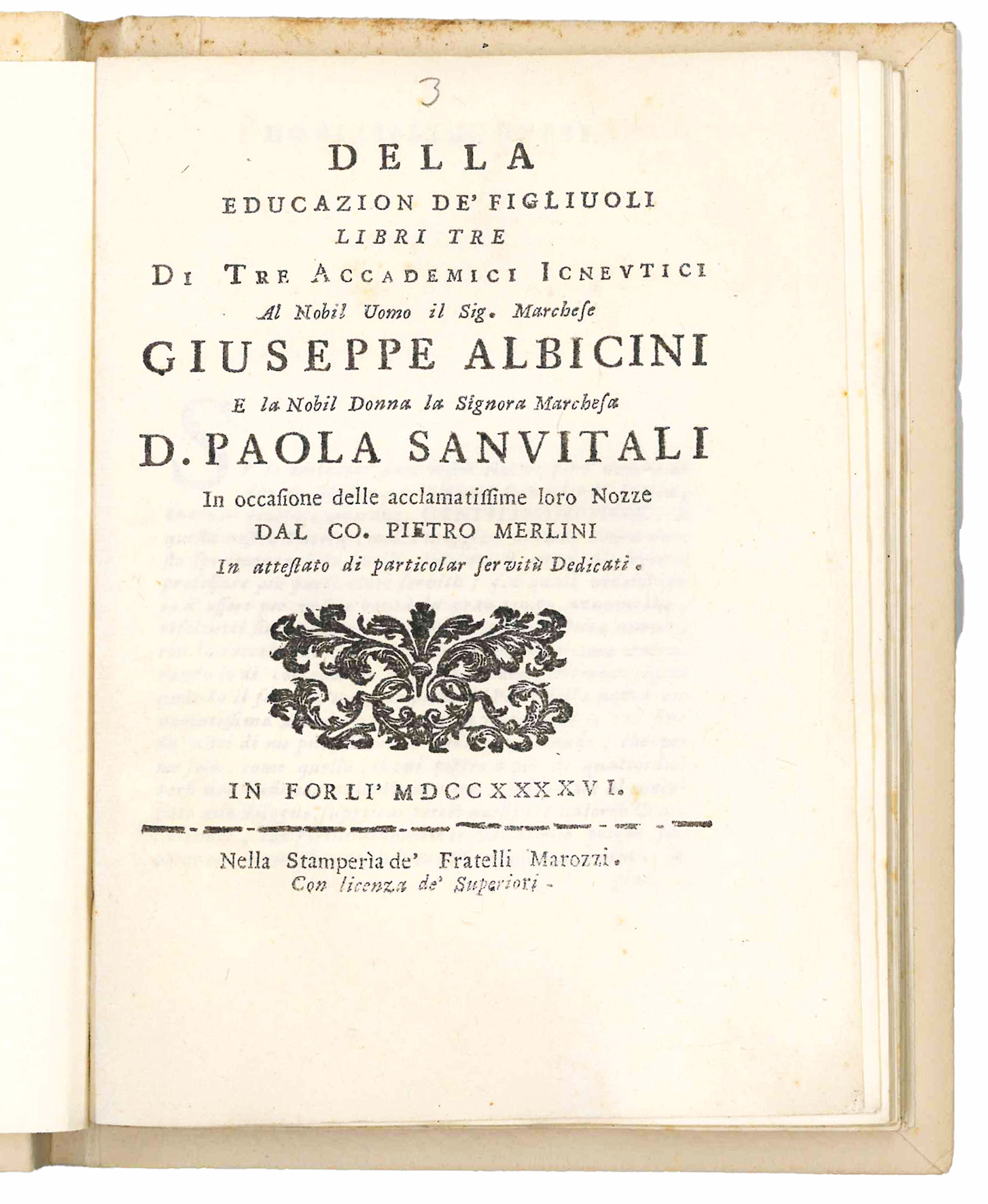 Della Educazion de' Figliuoli libri tre...