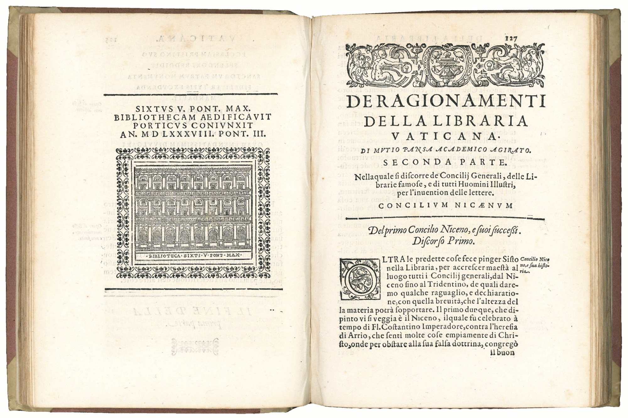 Della libraria vaticana ragionamenti di Mutio Pansa divisi in quattro …