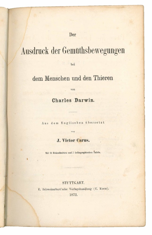 Der Ausdruck der Gemuthsbewegungen bei dem Menschen und den Thieren.
