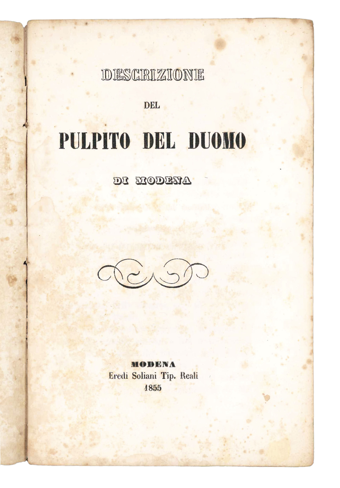 Descrizione del pulpito del duomo di Modena.