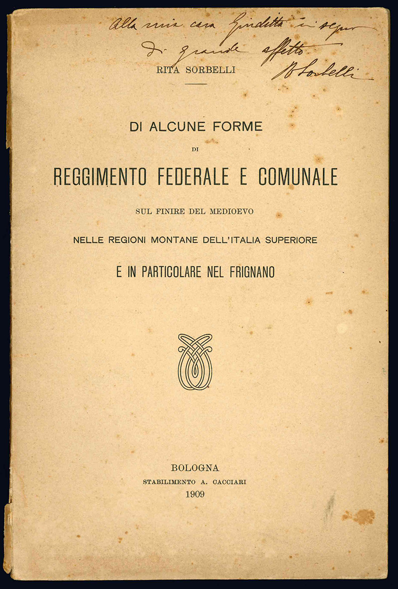 Di alcune forme di reggimento federale e comunale sul finire …