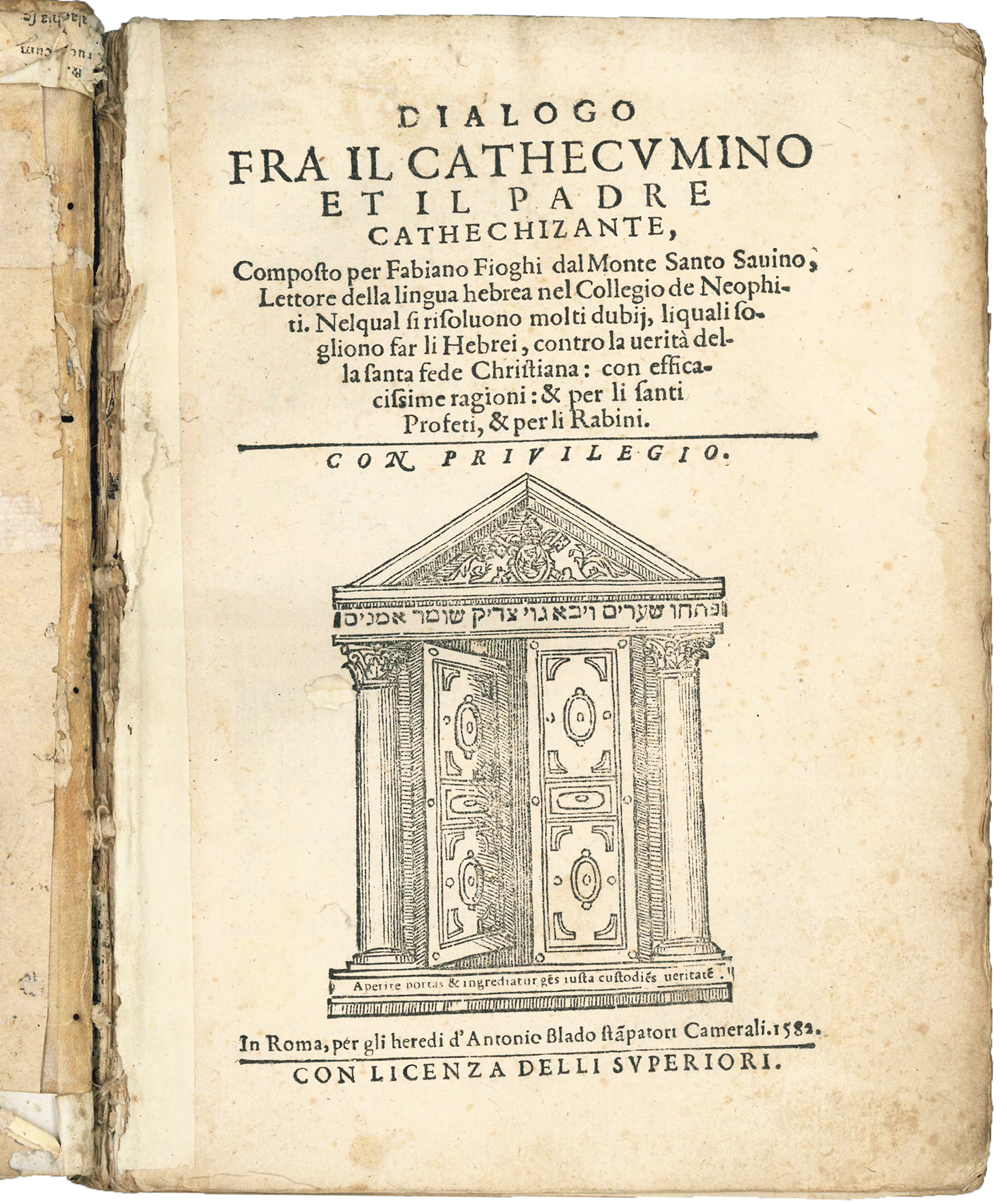 Dialogo fra il cathecumino et il padre cathechizante, composto per …