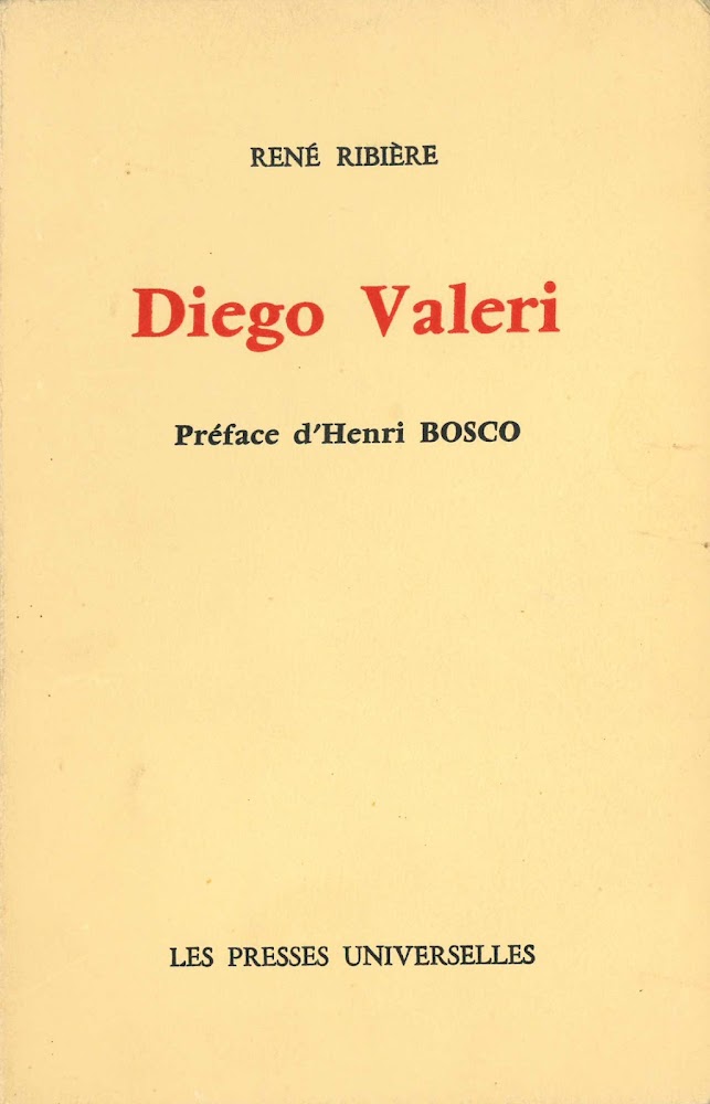 Diego Valeri. Préface d'Henri Bosco