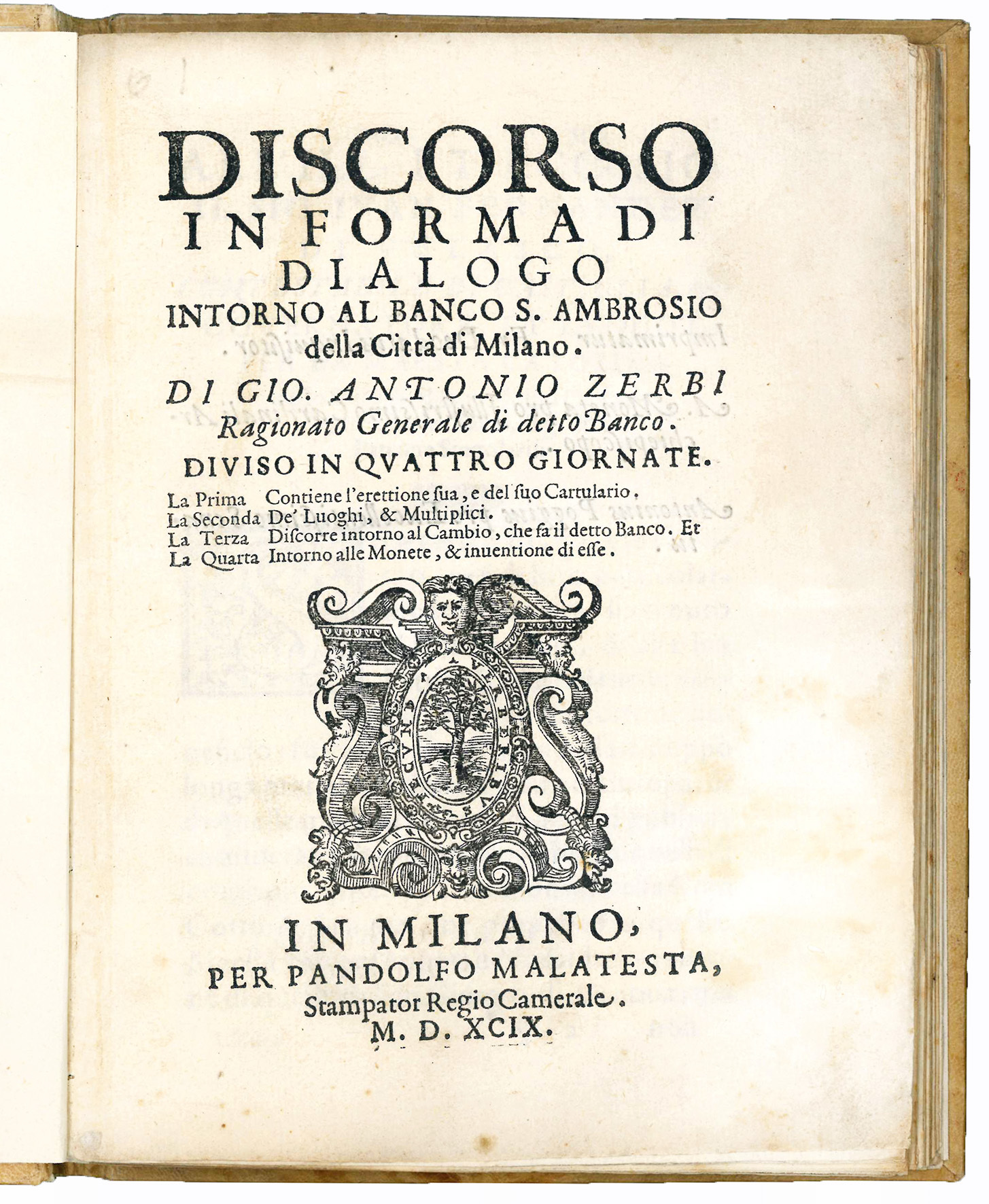Discorso in forma di dialogo intorno al Banco S. Ambrosio …
