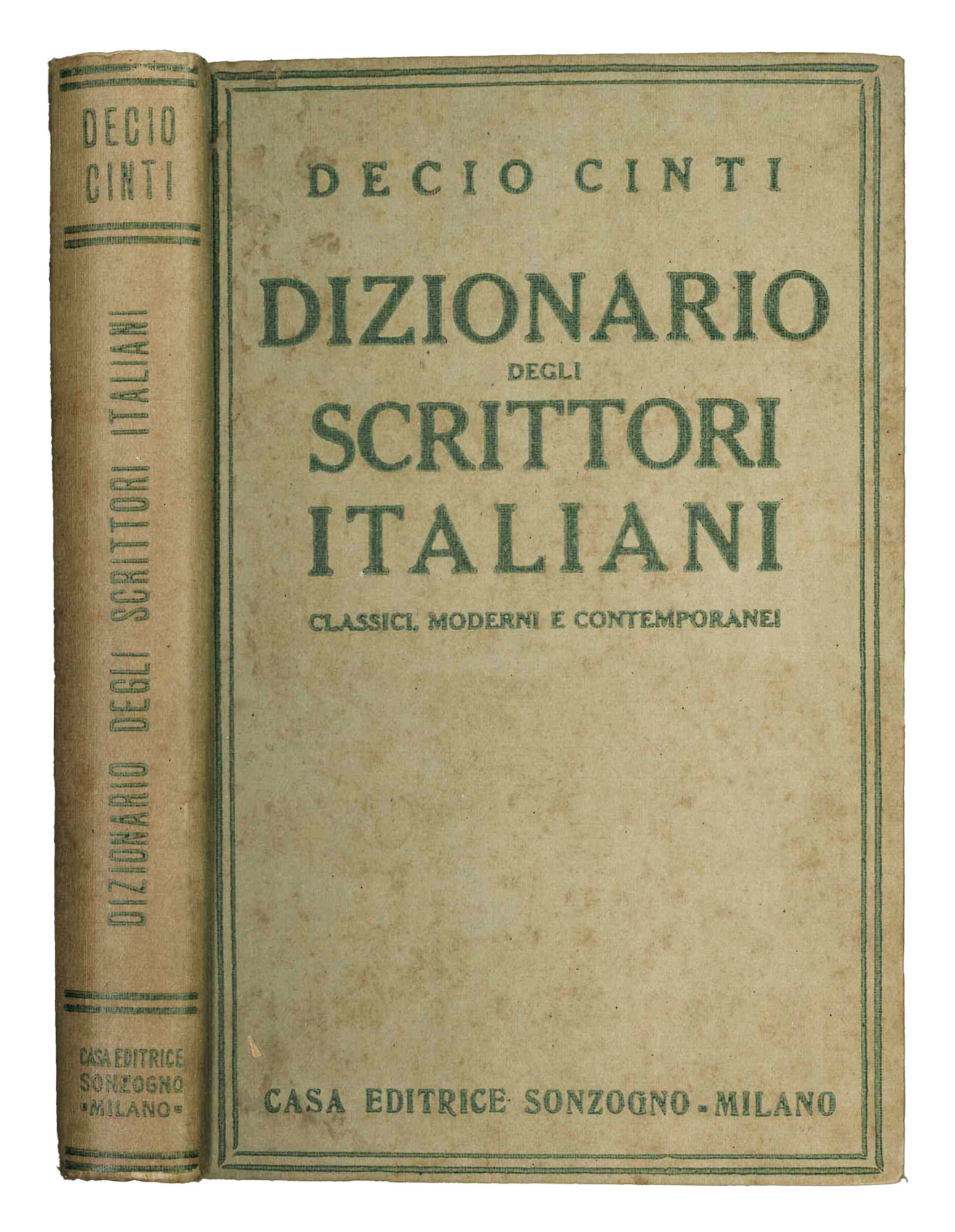 Dizionario degli scrittori italiani classici, moderni e contemporanei.