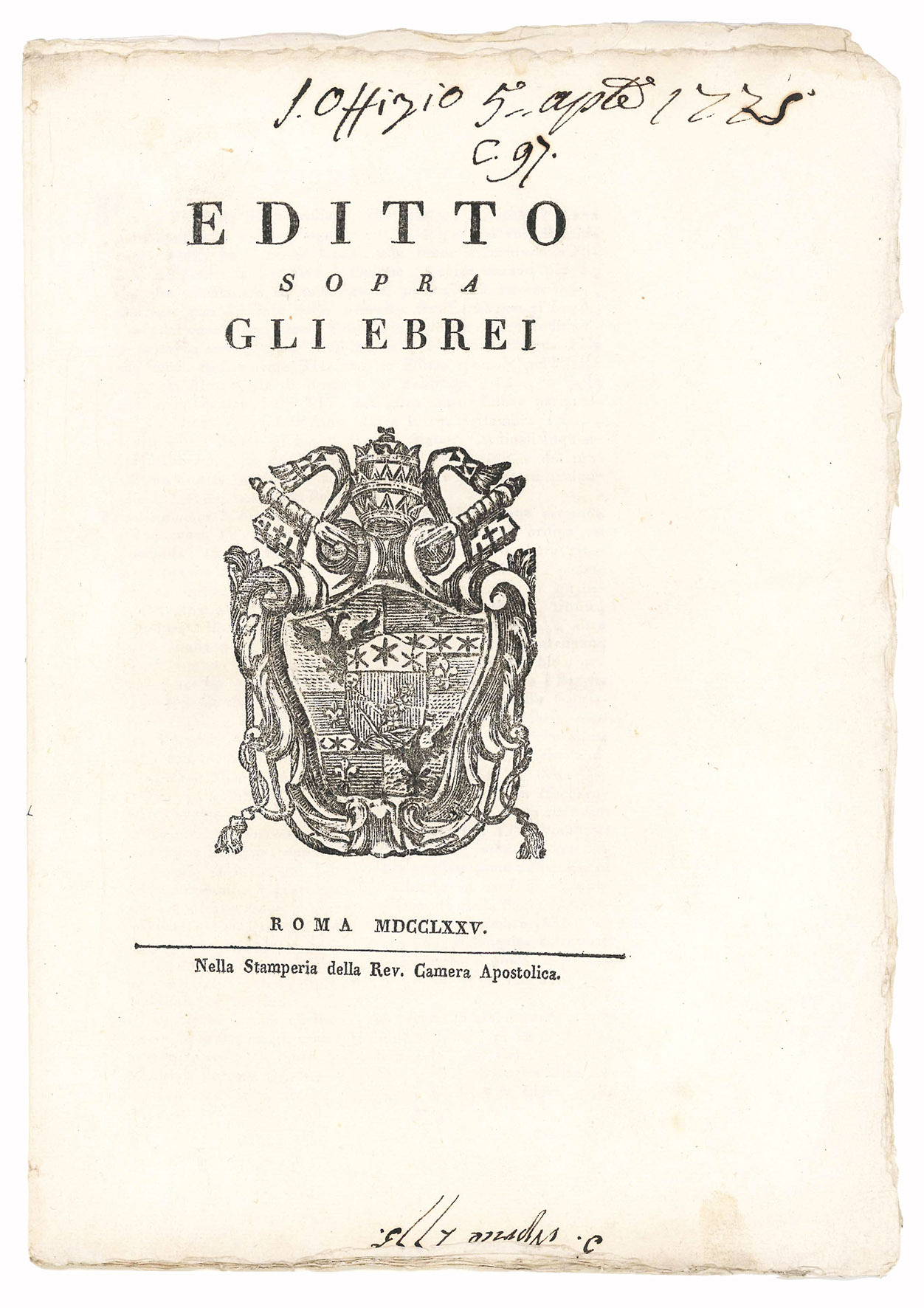 Editto sopra gli Ebrei