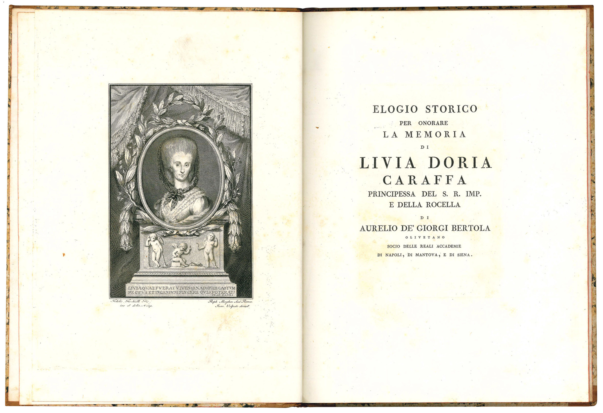 Elogio storico per onorare la memoria di Livia Doria Caraffa …