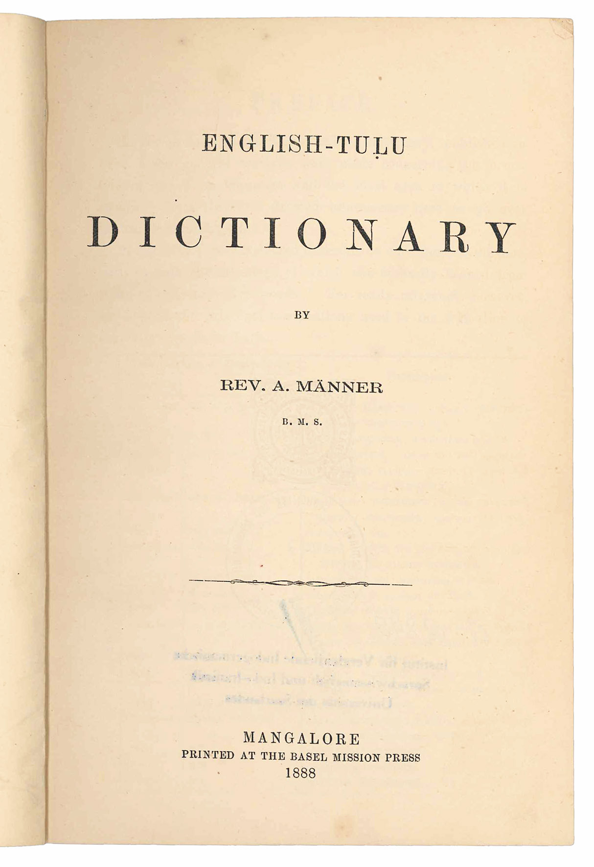 English-Tulu dictionary
