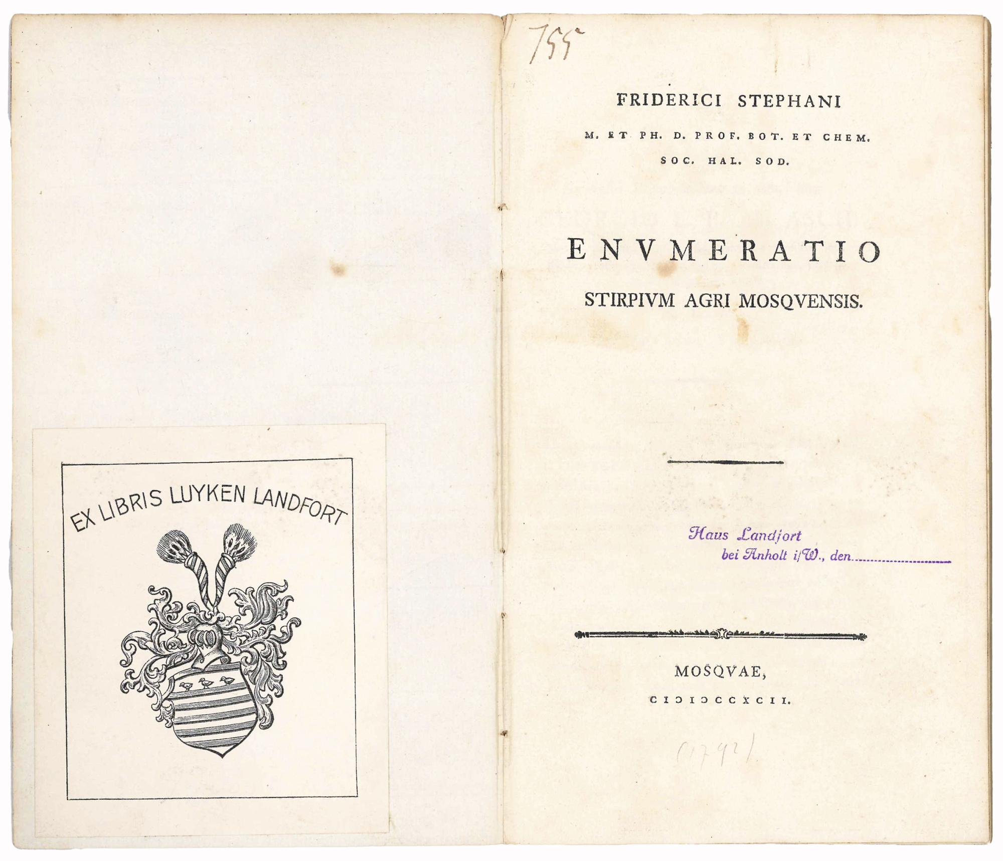 Enumeratio stirpium agri Mosquensis