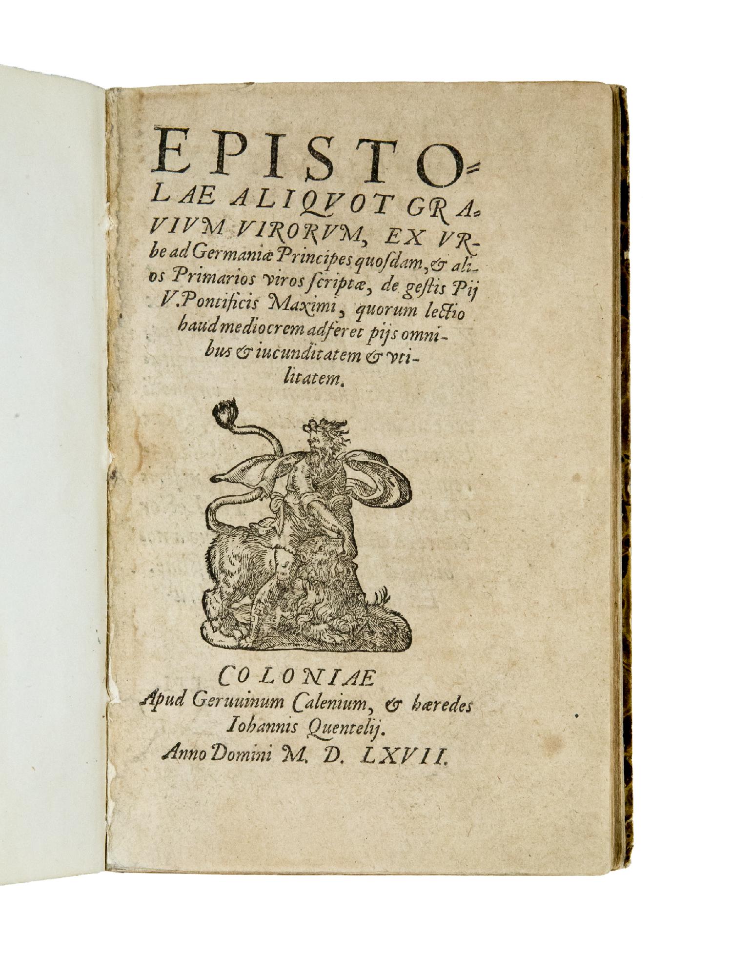 Epistolae aliquot gravium virorum, ex Urbe ad Germaniae Principes quosdam, …