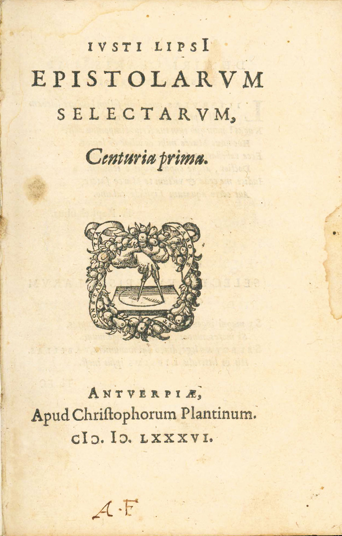 Epistolarum selectarum, Centuria prima