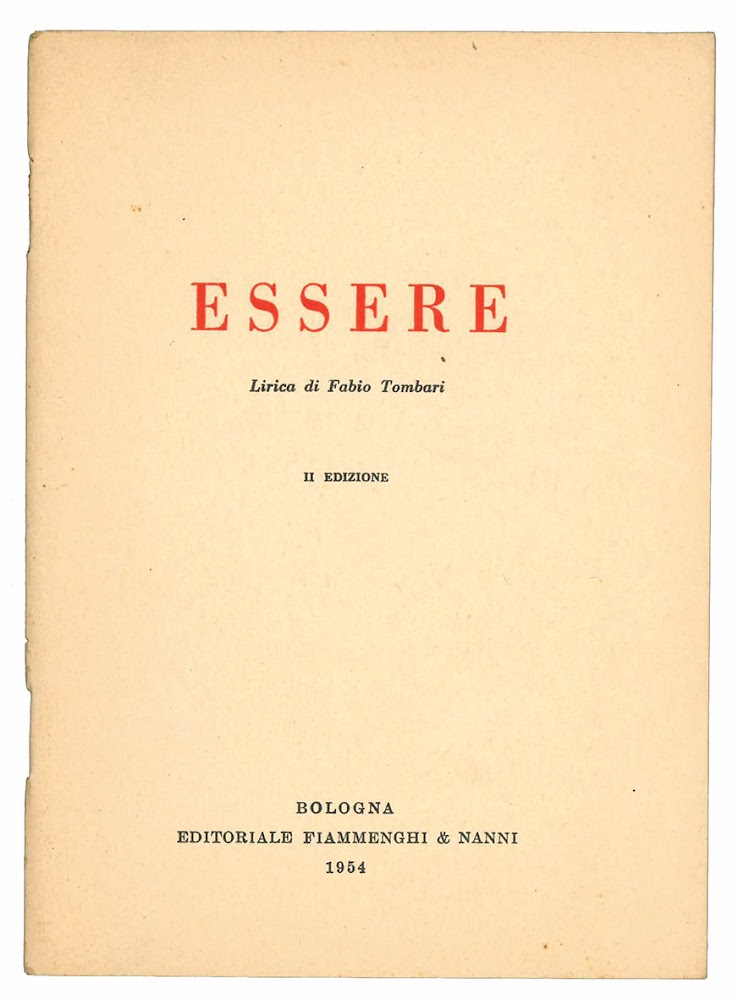 Essere. Lirica di Fabio Tombari.