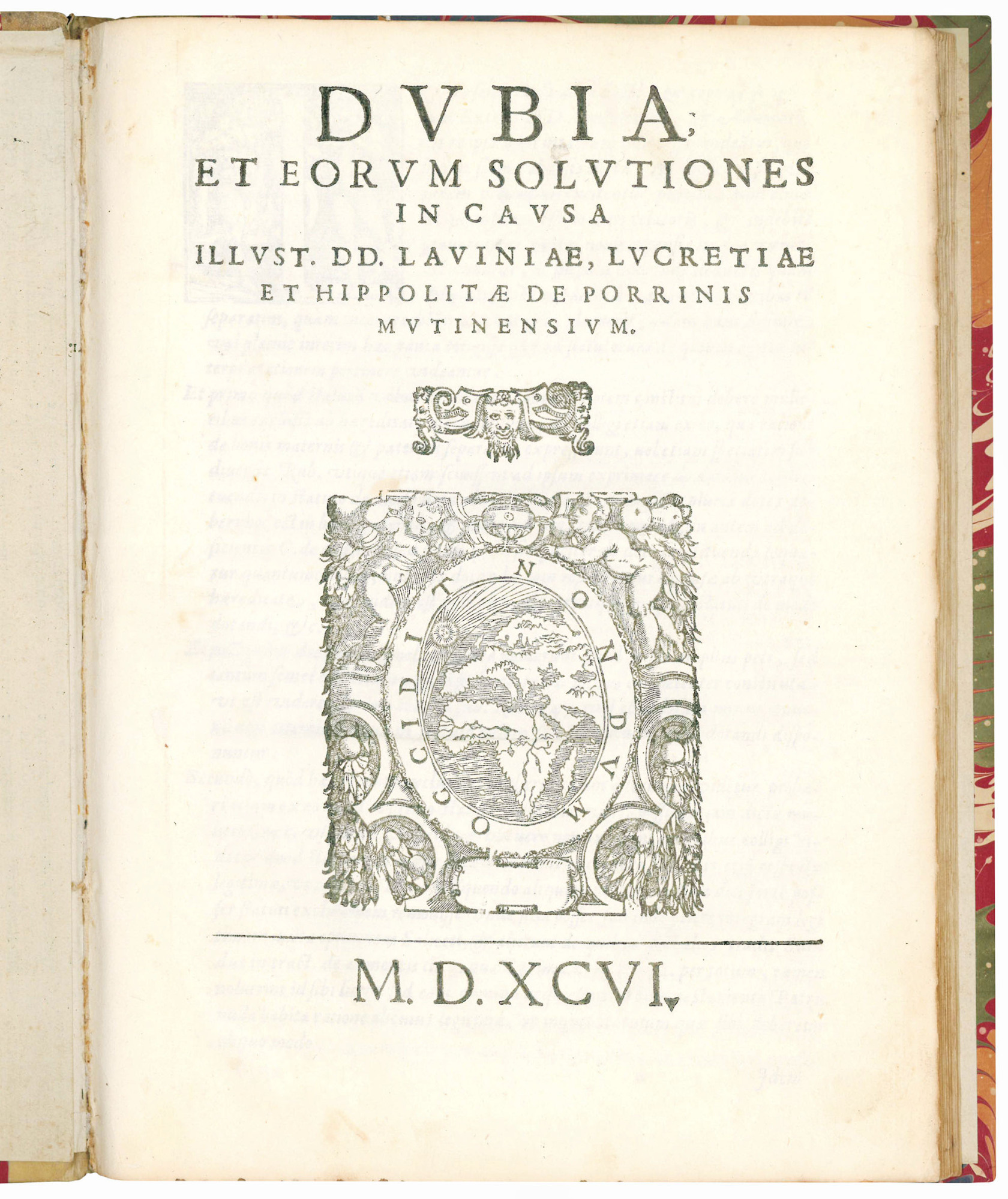 et eorum solutiones in causa illust. dd. Laviniae, Lucretiae et …