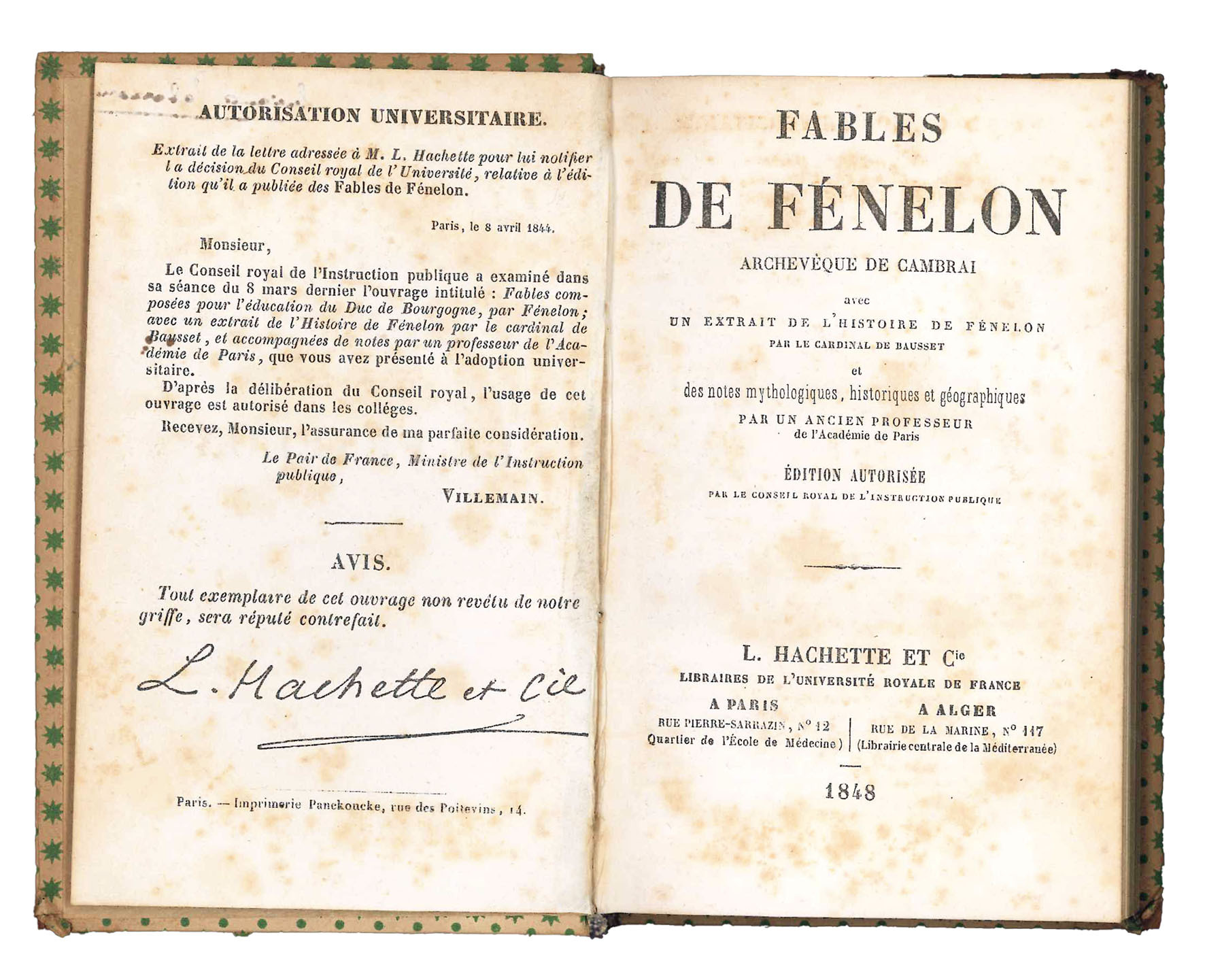 Fables de Fénelon archevéque de Cambrai.