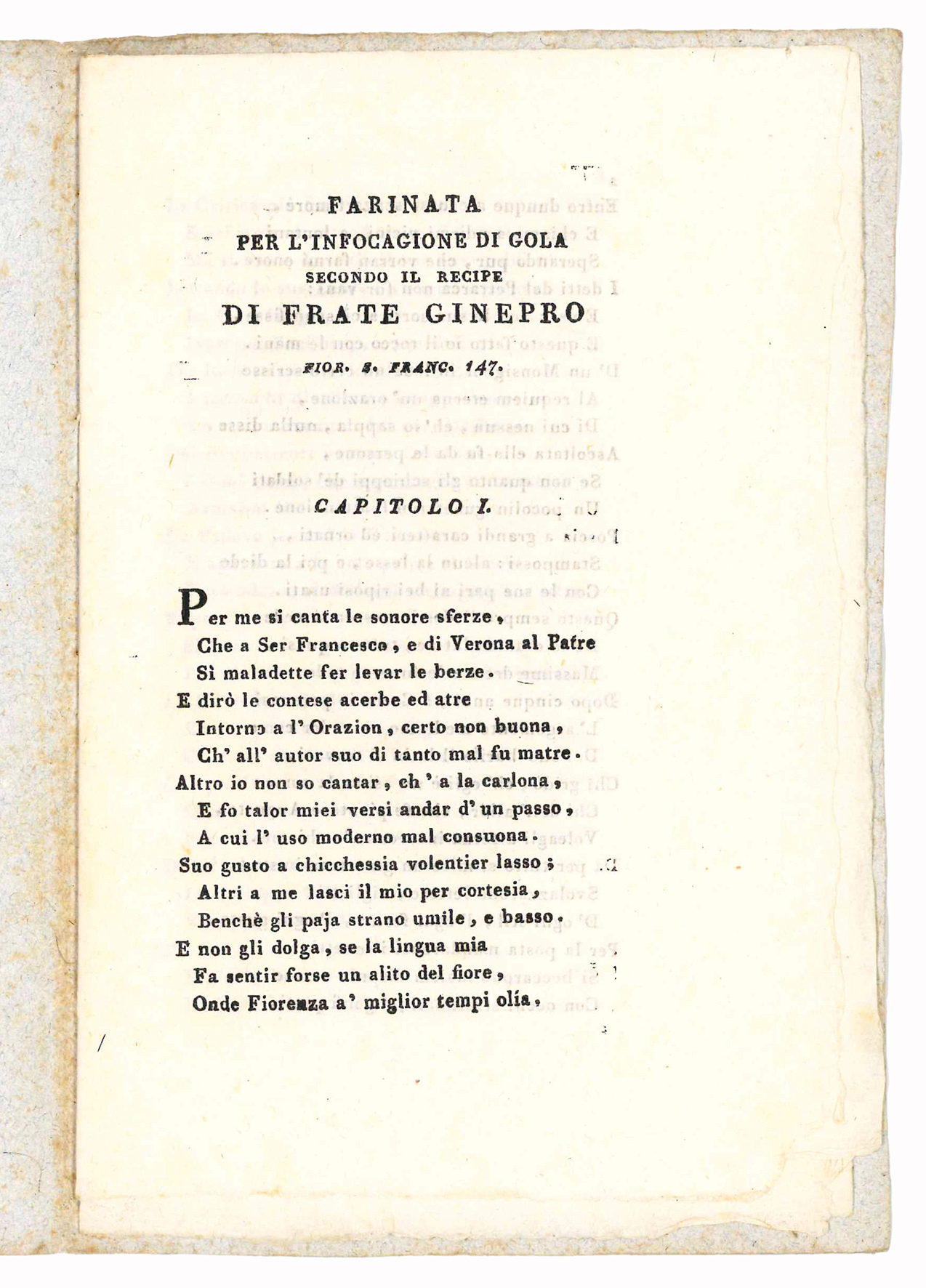 Farinata per l'infocagione di gola secondo il recipe di Frate …