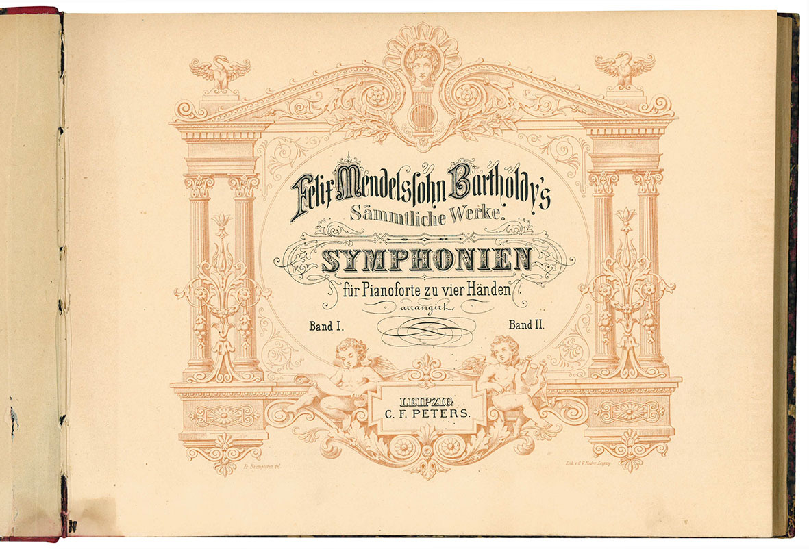 Félix Mendelssohn Bartholdyʼs Sämmtliche Werke. Symphonien für Pianoforte zu vier …