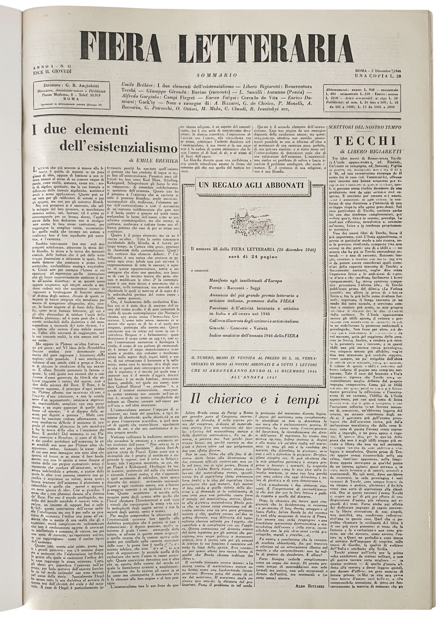 Fiera letteraria. Seconda serie. Anno I. Nn. 2-38. Anno II. …