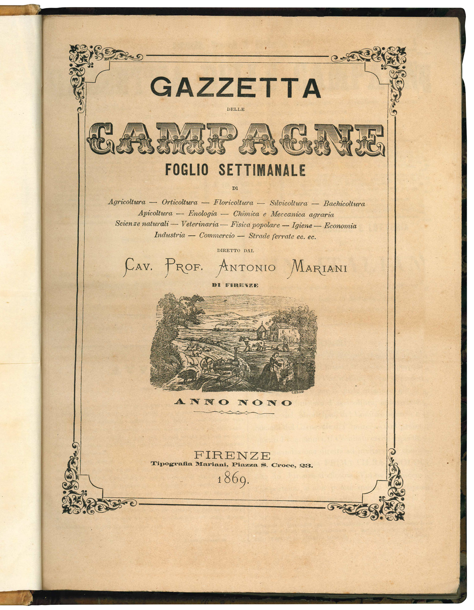 Gazzetta delle campagne. Foglio settimanale di Agricoltura - Orticoltura - …