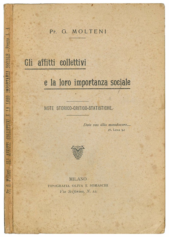 Gli affitti collettivi e la loro importanza sociale. Note storico, …