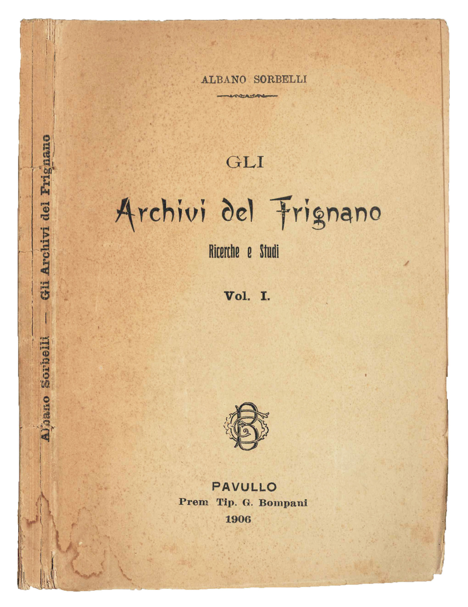 Gli archivi del Frignano. Ricerche e studi. Vol. I.