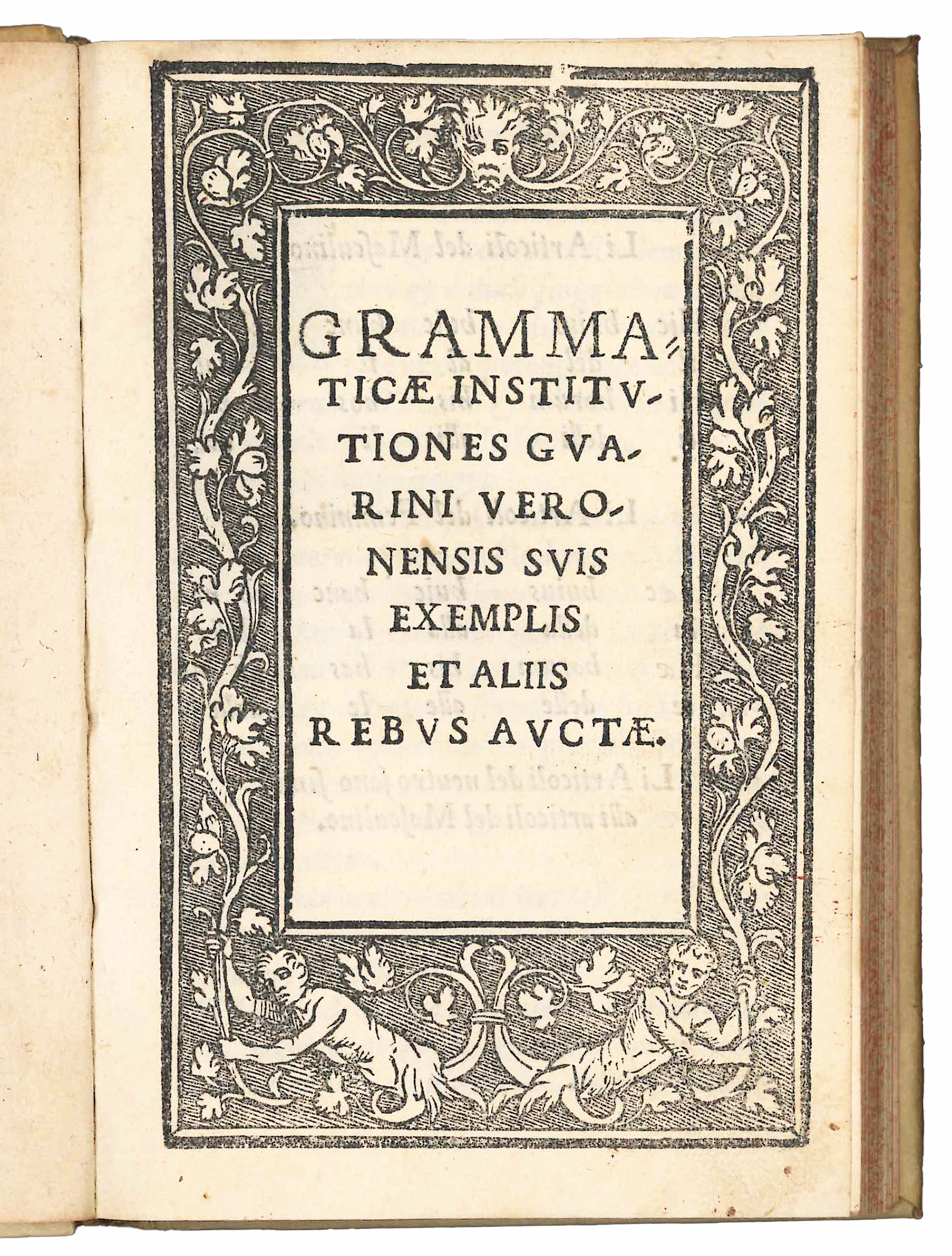 Grammaticae institutiones Guarini Veronensis suis exemplis et aliis rebus auctae