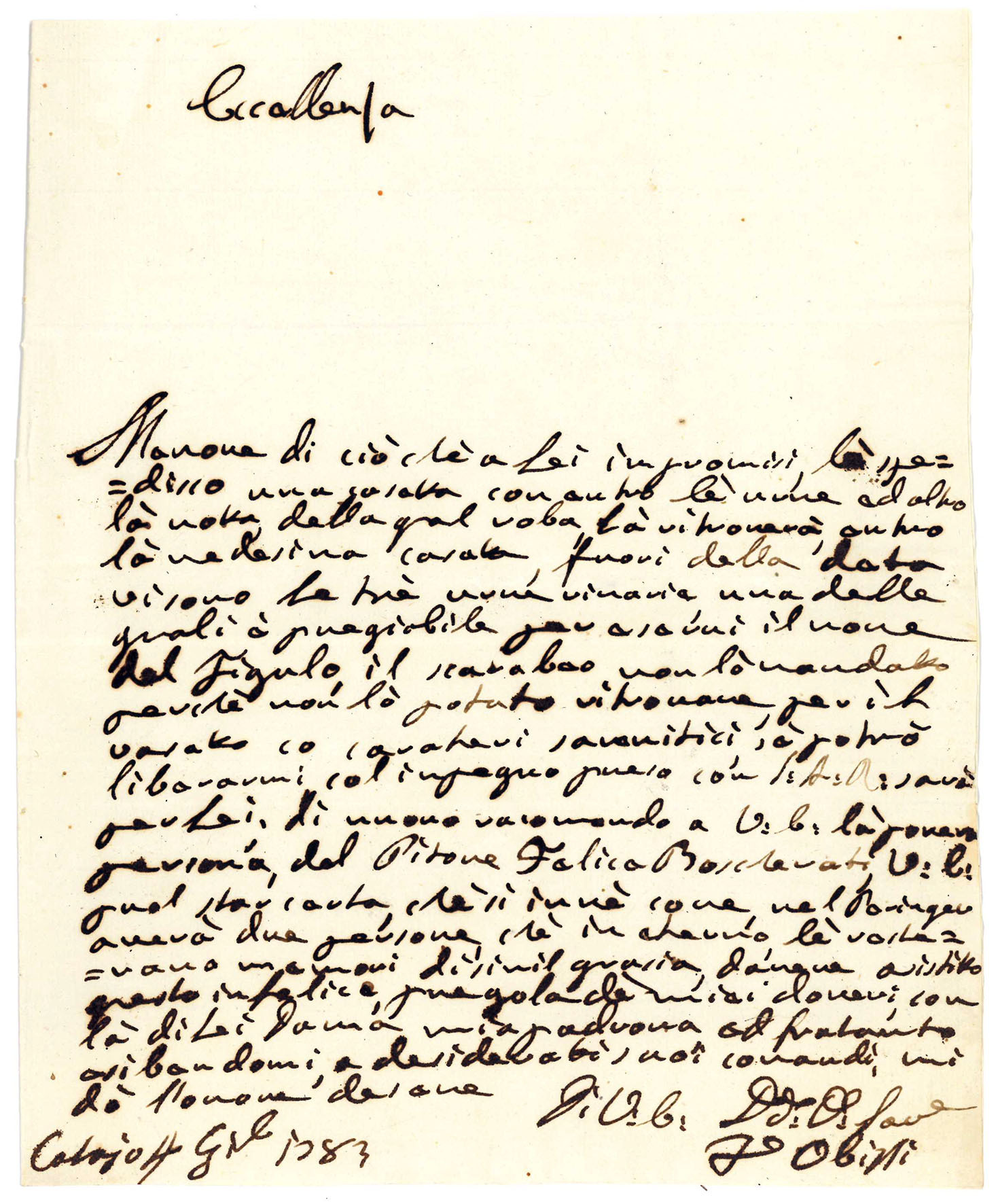 Gruppo di 8 lettere autografe, firmate, spedite dalla Villa e …