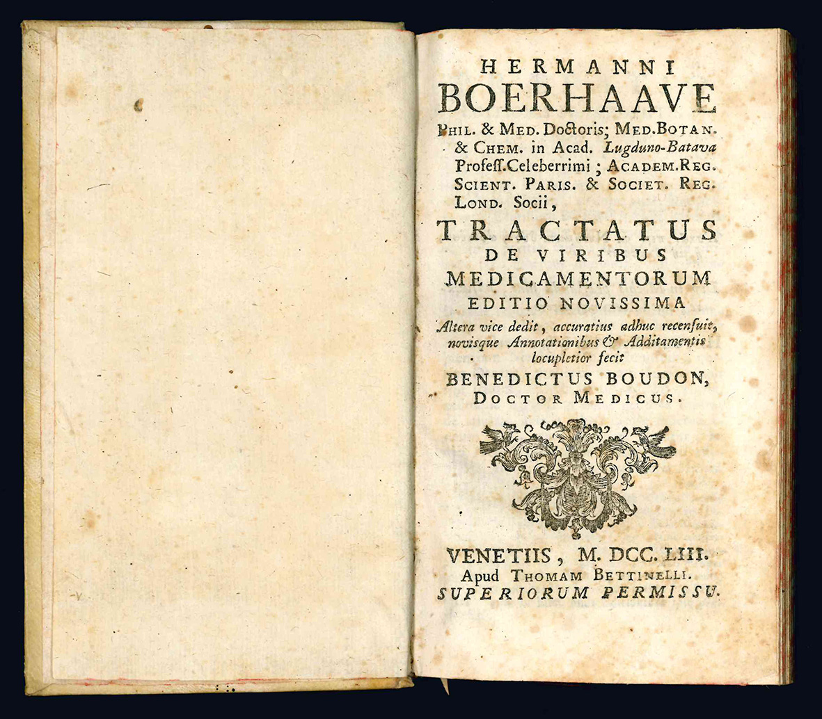 Hermanni Boerhaave ... Tractatus de viribus medicamentorum. Editio novissima. Altera …