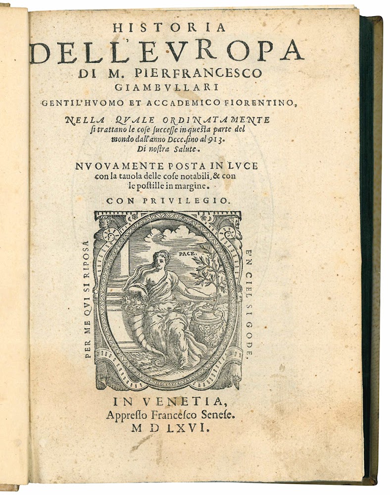 Historia dell'Europa di M. Pierfrancesco Giambullari gentil'huomo et accademico fiorentino, …