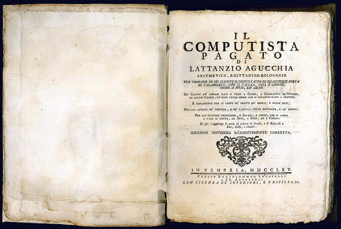 Il computista pagato di Lattantio Agucchia aritmetico, e cittadino bolognese …