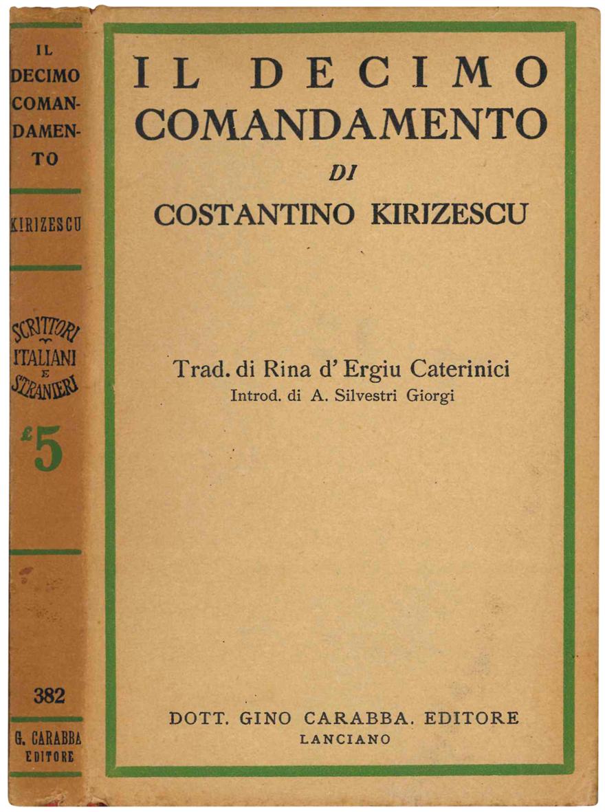 Il decimo comandamento. Traduzione di Rina d'Ergiu Caterinici. Introduzione di …