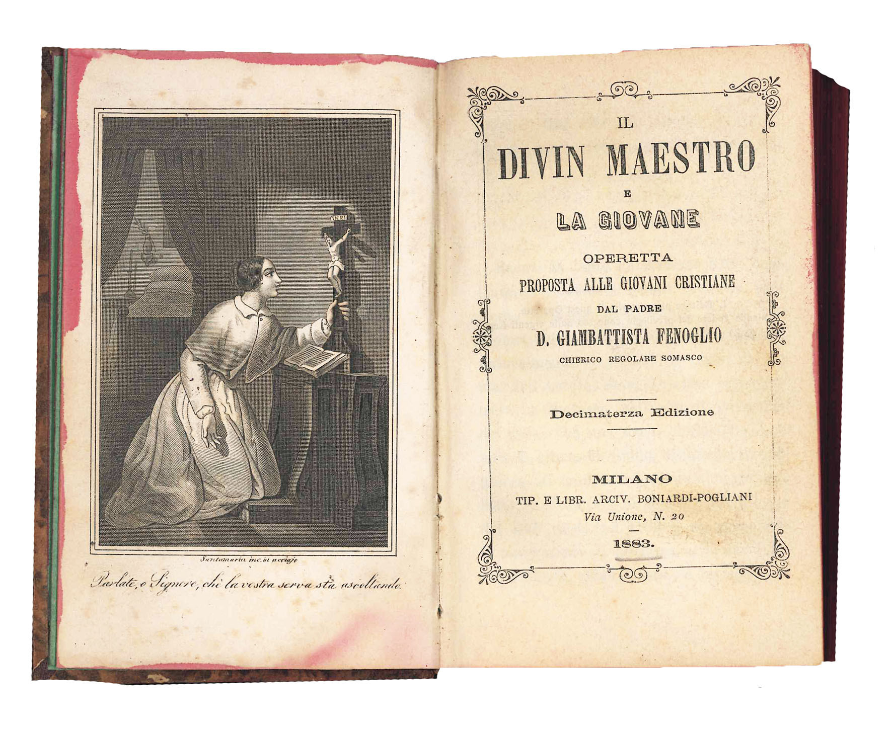 Il divin maestro e la giovane. Operetta proposta alle giovani …