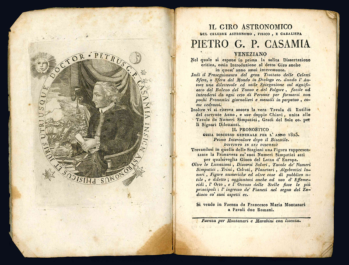 Il giro astronomico del celebre astronomo, fisico e cabalista Pietro …