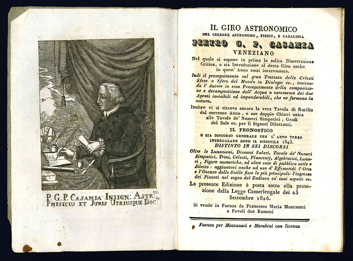 Il Giro Astronomico del celebre astronomo, fisico, e cabalista Pietro …