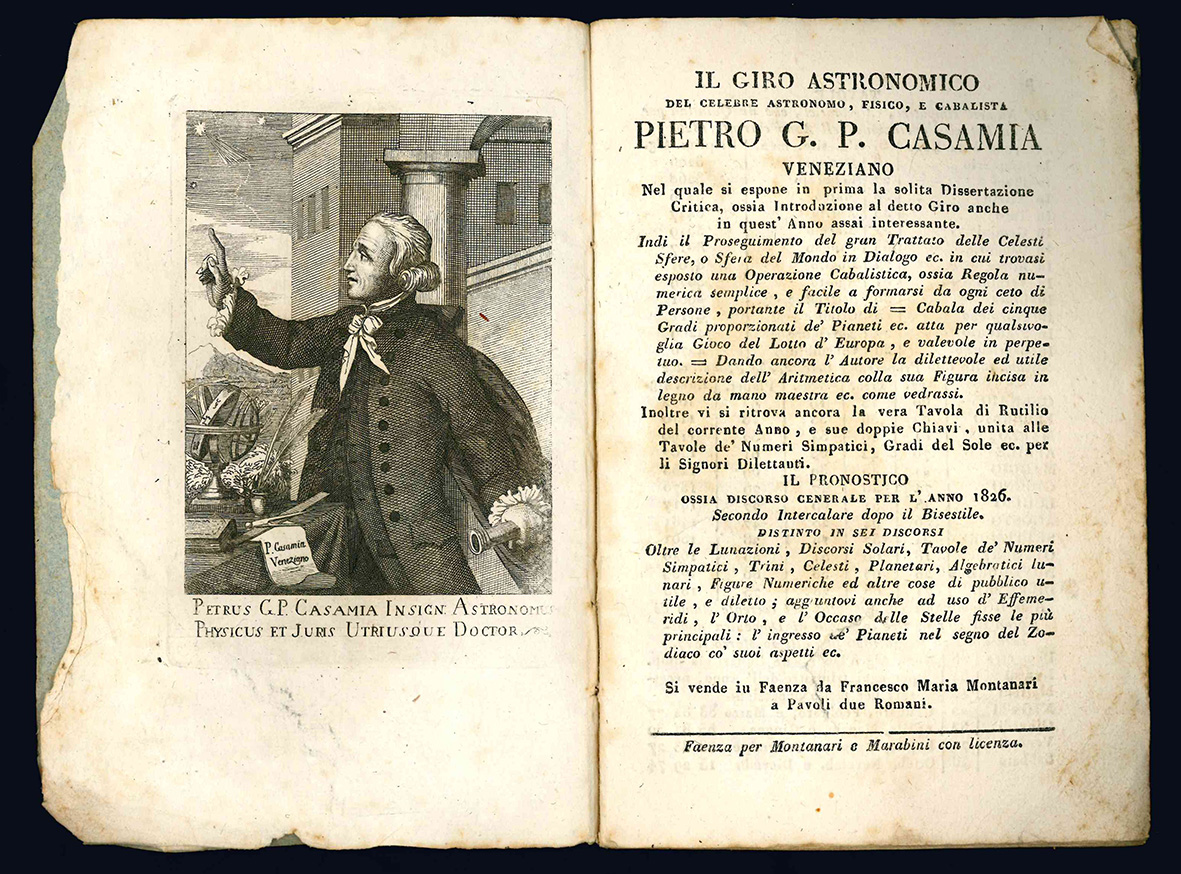 Il Giro Astronomico del celebre astronomo, fisico, e cabalista Pietro …