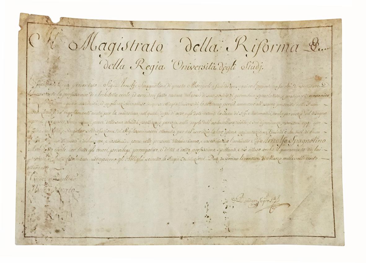Il Magistrato della Riforma &amp;c. della Regia Università degli Studi. …