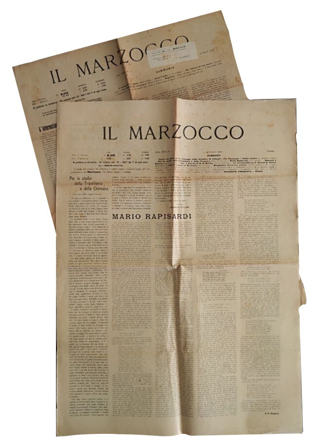 Il marzocco. Periodico settimanale. Lotto di 2 nr: Anno XVII, …